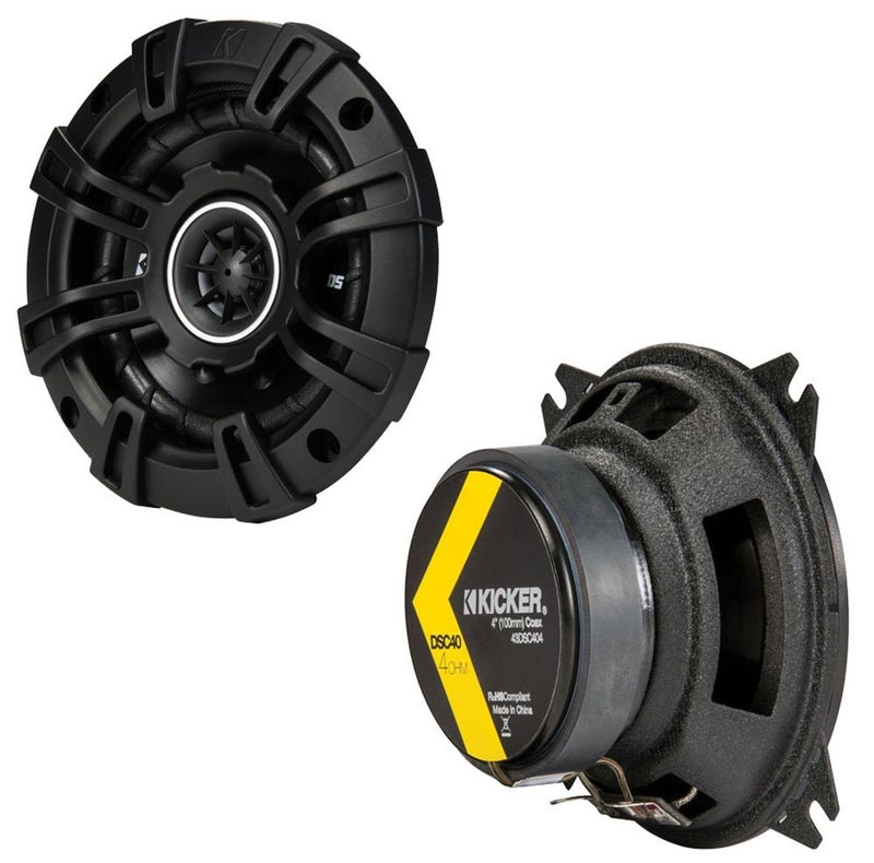 Kicker (2) Kicker 43DSC404 4-Inch 4 Ohm Coaxial Car Speakers - (1) Pair - Image 4